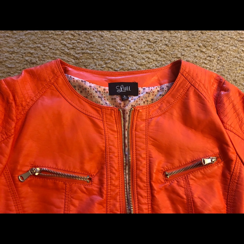 Luii Small Polyurethane Orange Jacket - image 6